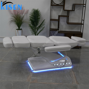 KISEN Hot Selling Beauty Salon Furniture Foot Control Cosmetic Facial Bed Electric Massage <b>Table</b> and <b>Chairs</b> With LED - Product Image 5