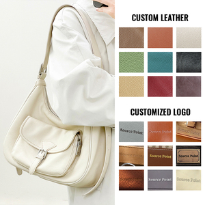 Mới hợp thời trang trên lớp của da bò thanh lịch của phụ nữ da Vai Túi nách túi xách với túi - Product Image 3