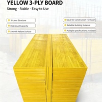 Panneau de coffrage jaune imperméable 3 plis 21 mm 27 mm pour la construction