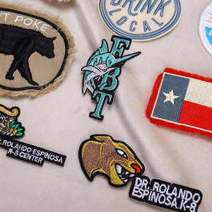 Parche de hierro ecológico de primera calidad, insignia bordada soluble en agua para prendas, bolsos, sombreros hechos de fieltro de malla de PVC - Product Image 5