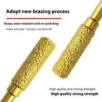 Perceuse électrique en forme de balle conique à disque abrasif en diamant brasé pour mèche de scie cylindrique en fonte