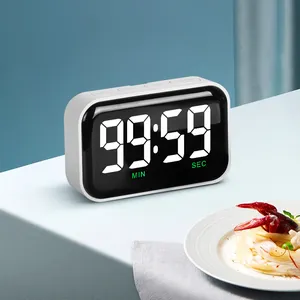 Temporizador de cuenta regresiva de cocina Digital LED magnético 2023, alarma con soporte, temporizador de cocina, temporizador de cocina práctico