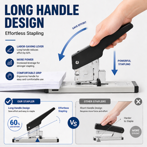 Vente en gros de fournitures de reliure de bureau <span class=keywords><strong>Agrafeuse</strong></span> de reliure de livres jumbo manuelle grande taille 100 feuilles <span class=keywords><strong>Agrafeuse</strong></span> à usage intensif - Product Image 4