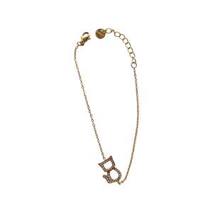 Collar con Colgante de Moda, Acero Inoxidable 316L, Baño de Oro PVD, Cadena Resistente y Sostenible con Letra B - Product Image 1