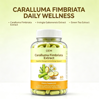 Capsules d'extrait de Caralluma Fimbriata en marque privée OEM, 60 unités, avec complément alimentaire au thé vert