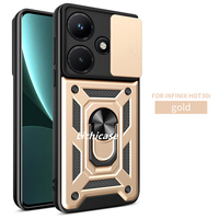 Lichicase Antichoc Support Magnétique Anneau Armure Cas Pour Infinix Hot 30i Glissière Lentille Protéger La Couverture
