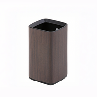 Poubelle carrée en acier inoxydable 12L avec seau intérieur amovible, poubelle métallique d'intérieur à ouverture supérieure pour hôtel, salon, cuisine, bureau