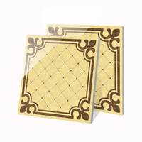 Dalles de parquet personnalisées pour villas, dalles de sol en puzzle de luxe à motif pierre plaqué or, dalles de moquette pour salon