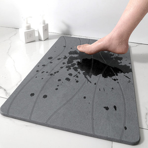 Tapis de bain antidérapant en terre de diatomée <span class=keywords><strong>FIGOO</strong></span> avec support en PVC, sans ventouses, tapis de sécurité pour salle de bain d'hôtel - Product Image 5