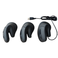 BOSSTON Mouse Gaming V010 tanpa kabel, Mouse Gaming 2.4GHz vertikal gaya 3D pelacakan optik