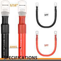 Cable de Batería de Bajo Voltaje de Alta Resistencia, 4 AWG, Cable de Cobre Puro Flexible para Arranque de Automóviles, Aislado con Silicona, Resistente a la Corrosión