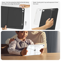 Coque rotative intelligente pour Apple iPad Air 13 pouces (M3/M2) Pro 12.9 pouces 6e/5e/4e génération Coque pour iPad Pro 13 2024 M4