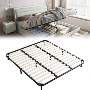 Wejoy Sommier à <span class=keywords><strong>lattes</strong></span> pneumatique standard avec cadre de base et pieds, pour <span class=keywords><strong>lit</strong></span> de rangement - Product Image 1