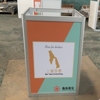 Bureau pliant personnalisé pour stand de salon, comptoir avant imprimé plié en aluminium pour étals