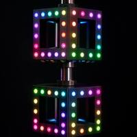 Luci Cinetiche DMX Magic 3D, 241 Pixel, 4 Cubi, 150W, con Verricello e Luci Cinetiche