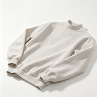 Sweat-shirt zippé pour homme en molleton de coton pur brodé, coupe oversize, col rond, décontracté, streetwear, automne, imperméable