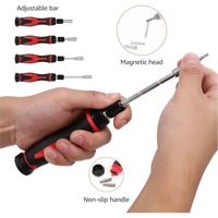 Ensemble de 73 outils de précision magnétiques à cliquet en acier au chrome-vanadium avec tournevis électroniques et mallette de transport pour la réparation