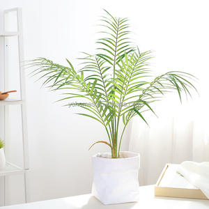 Palmera Artificial de Plástico de Alta Calidad al por Mayor, Bonsái Ecológico para Interiores/Exteriores, Tacto Natural, 65 cm, Plantas de Interior para el Hogar - Product Image 1