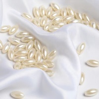 Perles en plastique ABS Imitation ovale, vente en gros, 6*12mm, 50 pièces, Imitation de perles pour décoration DIY