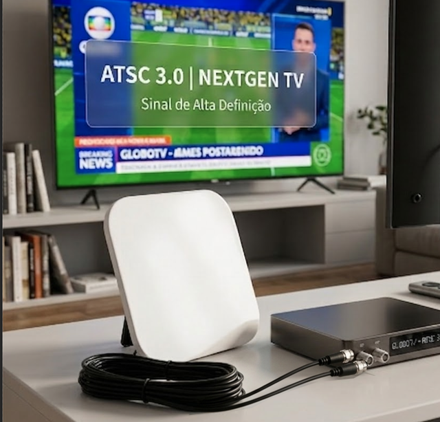 ATSC 3.0 MIMO TV Antenna Brazil DTV+ TV3.0 Dual Polarization UHF Digital Terrestrial HDTV Aerial Support OEM Custom