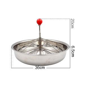 Nampan pemberi makan babi, bentuk bulat 25/29/36cm baki pemberi makan babi besi anti karat - Product Image 5