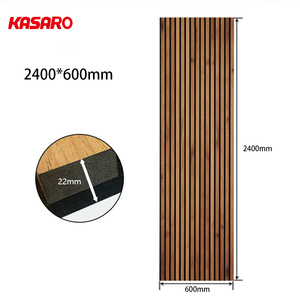 Kasaro Natural Oak/ Black Home Decor Innendekoration Akustische Lamellen holz 3d Wand Cieling Panels Mdf Akustik platten - Product Image 4