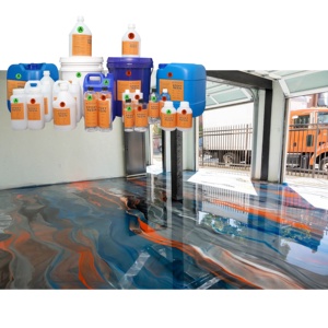 Nhà máy chất lỏng chất lượng hàng đầu tự san lấp mặt bằng rõ ràng nhựa <span class=keywords><strong>Epoxy</strong></span> sàn nghệ thuật hình nền bức tranh tường trên đường phố - Product Image 2