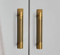 Poignées de bar industrielles en alliage de zinc moulé sous pression brossé 128 mm, tirants de meuble de cuisine, quincaillerie OEM pour armoire et tiroir