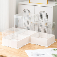 2025 Nouveaux produits Blanc Petit bord de papier 800 Boîte à gâteaux carrée blanche