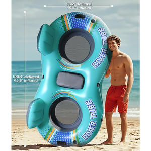 Cercle flottant gonflable double pour <span class=keywords><strong>piscine</strong></span>, avec dossier inclinable en maille, en PVC, pour protection de l'environnement, personnalisé pour l'exportation - Product Image 2