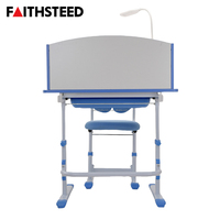 Meubles d'école préscolaire populaires pour la maison : table et chaises pour enfants, bureau d'étude avec lampe