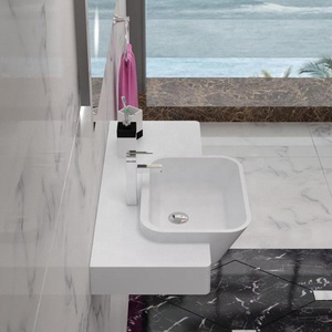 Pierre artificielle rectangulaire pour montage mural, évier de bateau, blanc coréen <span class=keywords><strong>K3</strong></span> - Product Image 2
