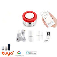 Sirène d'alarme intelligente WiFi, fonctionne avec les capteurs WiFi et 433 MHz, Tuya Smart Life, son 90 dB
