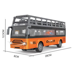 Autobús Urbano de Juguete con Control Remoto, Modelo de Camión Turístico Abrible Puertas, de Plástico, Eléctrico, para Niños, Escala 1:30, con Luces, Autobús Urbano RC - Product Image 2