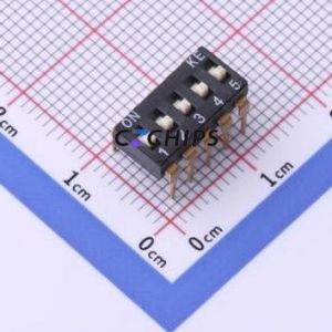 DSIC05LHGET DIP Switch Through hole Component (THT) Switch Single Pole Single Throw 5 2.54mm 25mA - Product Image 1