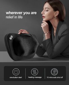Oreiller de massage Shiatsu portable <span class=keywords><strong>Darius</strong></span> avec fonction de chauffage, pétrissage profond du cou et des épaules, soulagement du stress, contrôle de la durée, pour le bureau et la maison - Product Image 5
