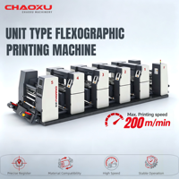 Machine d'impression flexographique en ligne à grande vitesse entièrement servo pour l'impression de sacs en papier