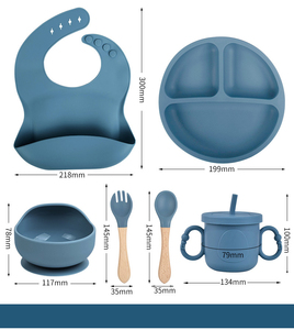 Set per lo svezzamento a Led antiscivolo in Silicone senza BPA per bambini ciotole e piatti per bambini - Product Image 5