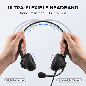 Auriculares con Cable con Conector de 3.5mm, Control Integrado, Llamadas HD y Cancelación de Ruido, Auriculares Telefónicos para Call Center, Online - Product Image 4