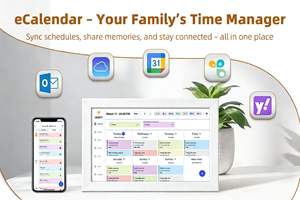 Aile Düzenleme için Fotocube Uygulaması ve Hareket Sensörlü Toplu Sipariş 10 İnç 32G Hafızalı Dijital Takvim - Product Image 2