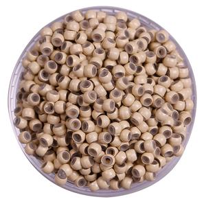 Silicone Foderato Nano Micro Anelli Micro Perle di Estensioni Dei Capelli del silicone Perline Strumento di Micro Anelli Del Silicone 1000pcs Tubo anello nano 3mm - Product Image 2