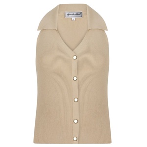 Moda Slim Fit Knitted Women's <span class=keywords><strong>Polo</strong></span> Vest Lady Tank Top. - Product Image 5