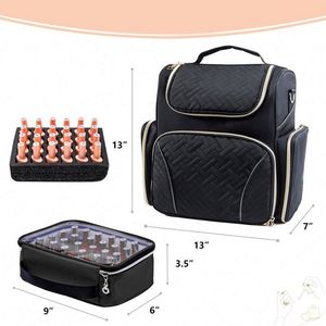 Échantillon Gratuit : Organisateur de Vernis à Ongles Grande Capacité (48 Bouteilles) avec Lampe UV, Mallette de Rangement pour Technicien(ne) Ongulaire avec 2 Boîtes Amovibles pour Outils - Product Image 5