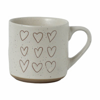 Tasses en céramique à motif de cœur de style américain, tasse à café sur le thème de l'amour avec poignée pour les couples/filles, cadeaux d'affaires, micro-ondes, lave-vaisselle