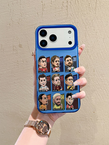 Funda para Teléfono con Diseño de Jugador de Fútbol de Dibujos Animados para iPhone 16/15/14/13/12 Pro Max, Funda Protectora con Degradado Multicolor, Funda Personalizada con Impresión - Product Image 5