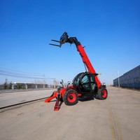 Chariot télescopique TR1050 de 10 m de hauteur de levage, chariot élévateur télescopique de 5 tonnes, chariot élévateur tout-terrain 4x4, conforme aux normes CE EPA Euro V
