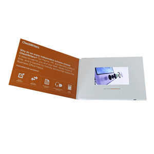 Tarjeta de felicitación para vídeo, folleto con pantalla lcd personalizada de 7 pulgadas, Con caja para publicidad de productos - Product Image 2