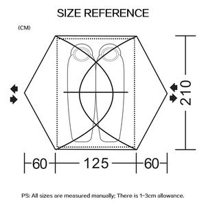 Fábrica de buena calidad portátil Nylon Ripstop revestimiento de silicona 3000mm costura grabada 2 personas tienda de campaña - Product Image 5