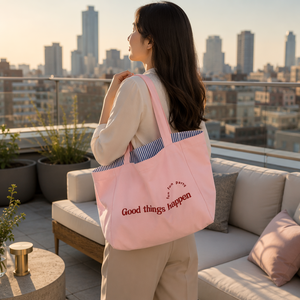 Bolsa de Lona Personalizada con Letras en Inglés, Moderna, Minimalista, Ecológica, Reutilizable, Abierta, para Compras, Almacenamiento, Regalos, Viajes, Venta al Por Mayor - Product Image 3