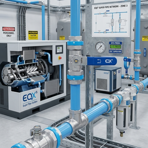 Acoplamiento Reductor de Aleación de Aluminio de Grado Alimenticio EX5 para Sistema de Aire Comprimido de Compresor, Cumple con la Norma ISO 8573-1 Clase 0 Ultra - Product Image 5